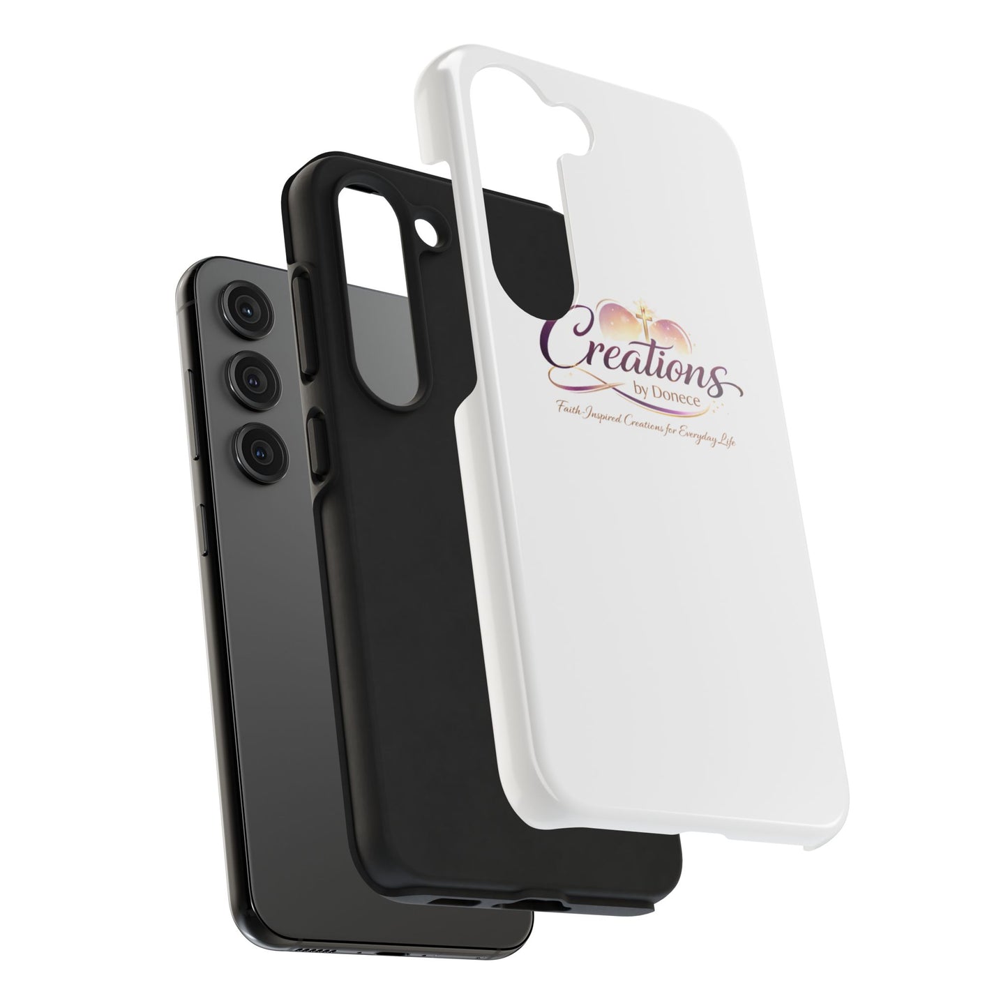 Creations by Donece Soft-Touch Tough Phone Case — Faith-Inspired Logo Protective Cover