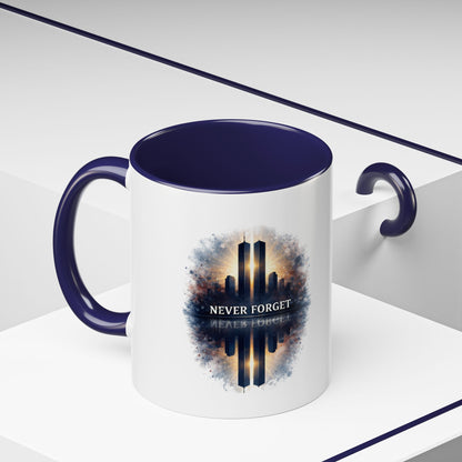 Never Forget 9/11 Memorial Accent Coffee Mug (11/15oz)