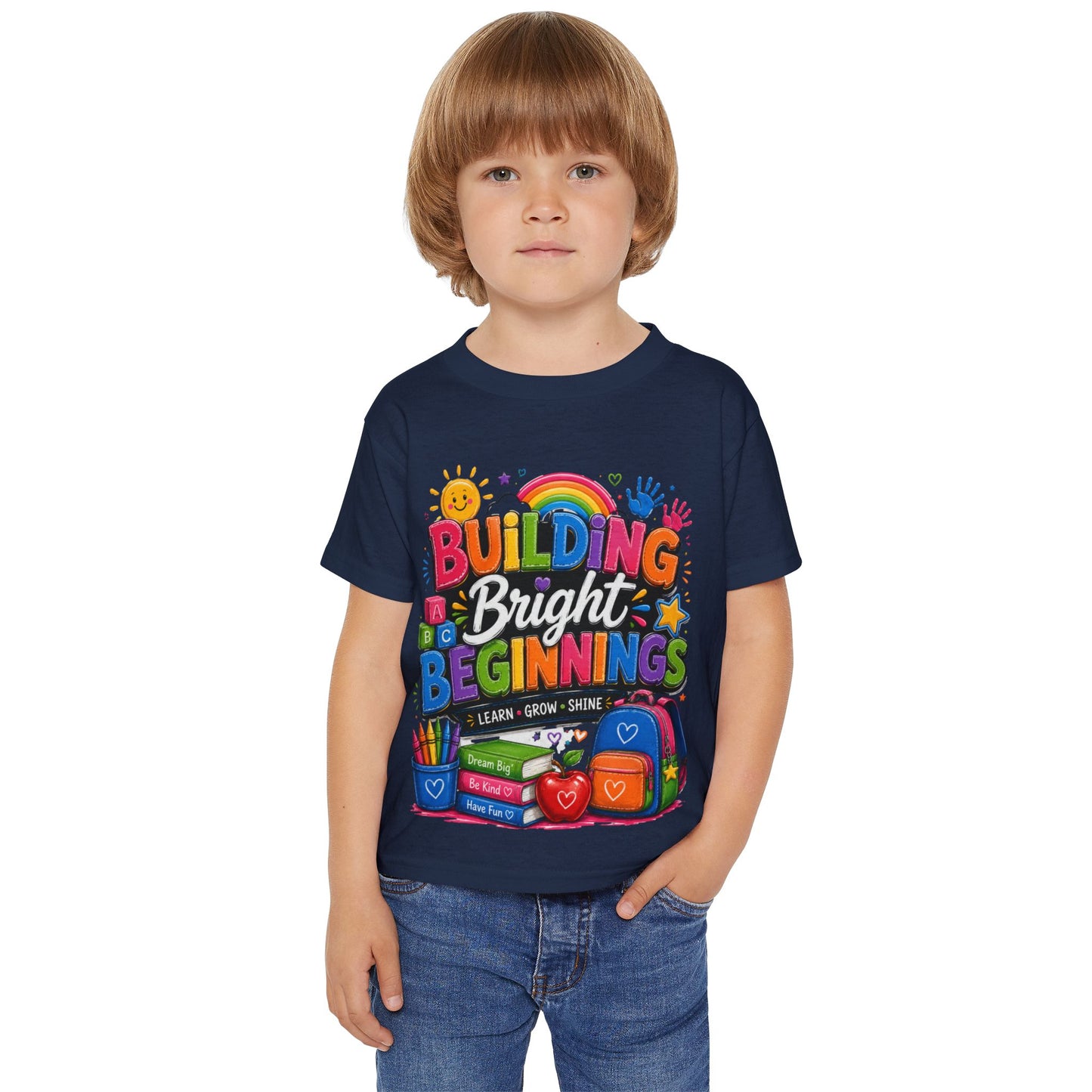 Toddler T-Shirt — "Building Bright Beginnings" Back-to-School Graphic