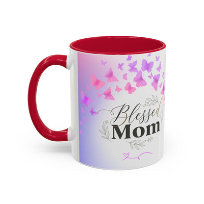 Blessed Mom Butterfly Mug — Colorful 11oz/15oz Ceramic Gift for Mother's Day