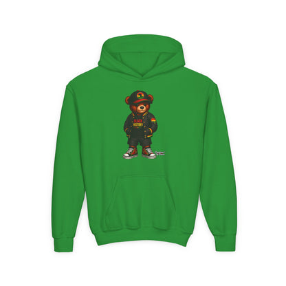 Youth Bear Hoodie — 'Follow Your History' Streetwear Kids Sweatshirt