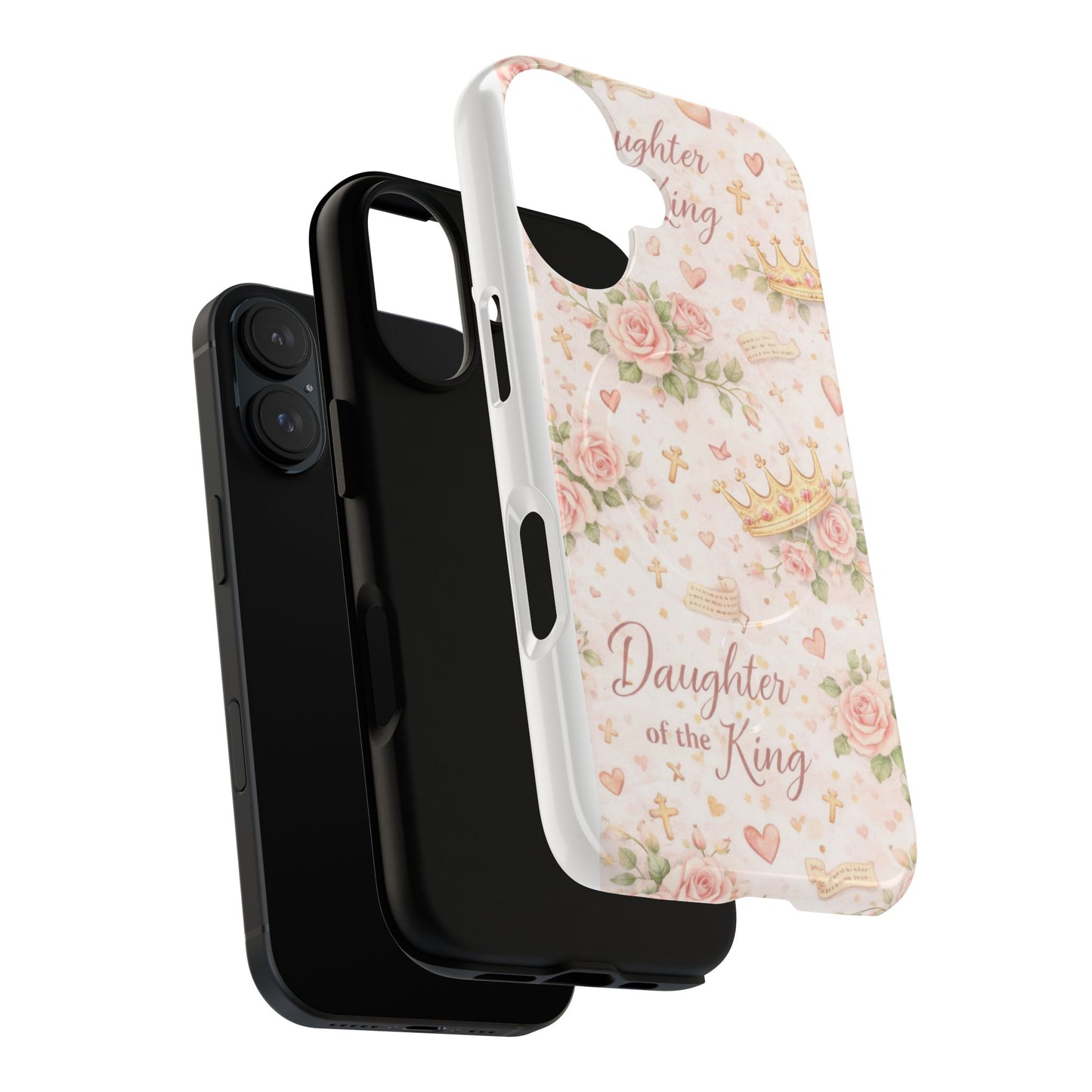 Daughter of the King Floral Phone Case — Tough Magnetic Protective Cover