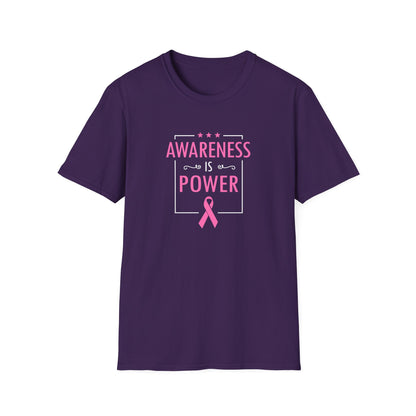 Awareness Is Power Breast Cancer Awareness T-Shirt