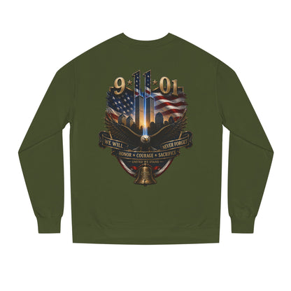 9/11 Memorial Sweatshirt — We Will Never Forget Tribute Crewneck
