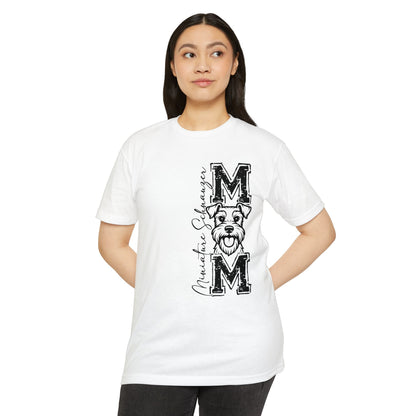 MOM Schnauzer Vertical Graphic T-Shirt — Funny Dog Mom Tee