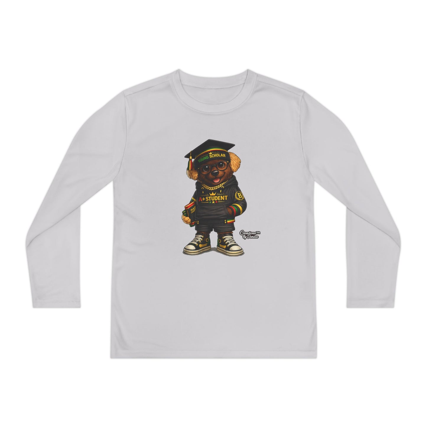 Youth Long Sleeve Tee — Graduation Bear Design