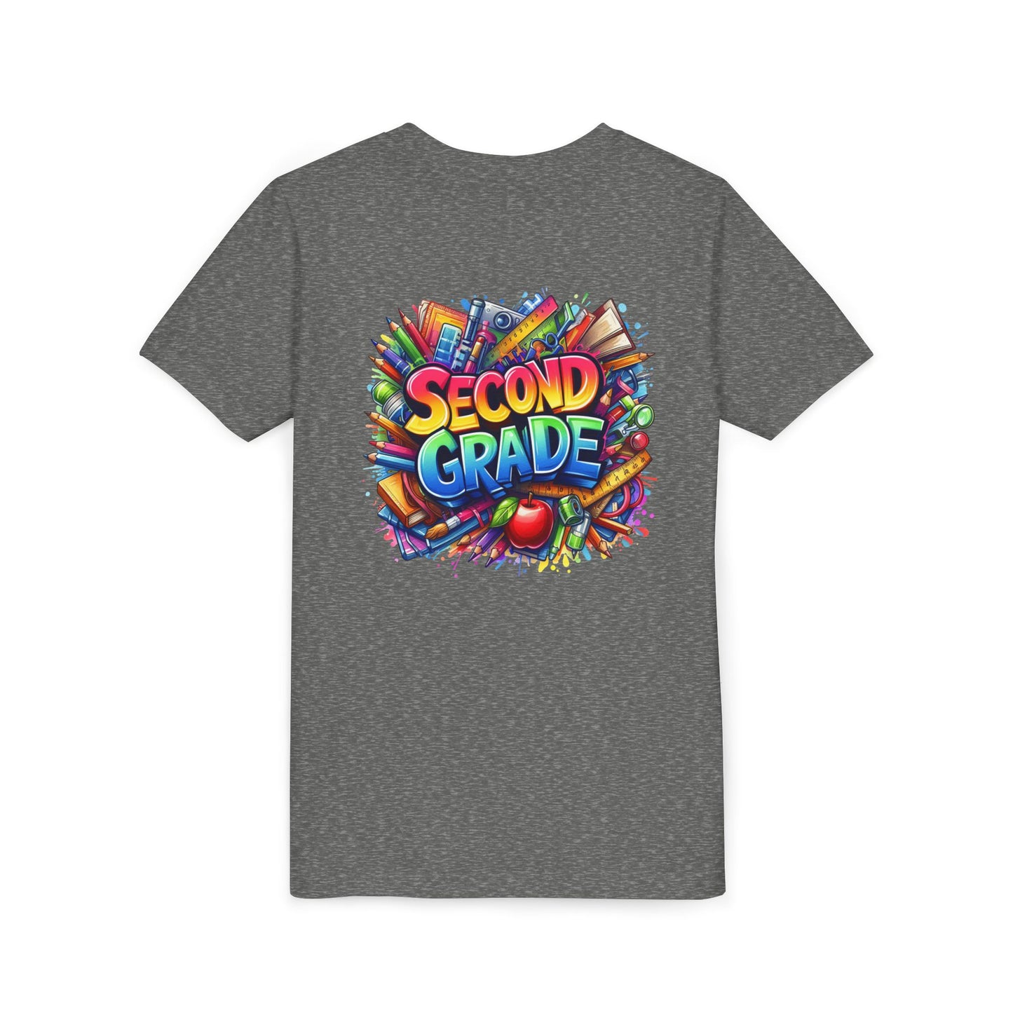 Second Grade Youth Tee — Colorful Back-to-School Kids T-Shirt