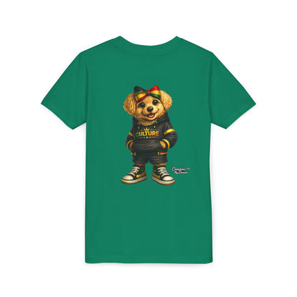 Youth Tee — Cute Rasta Bear "Culture" Graphic Kids T-Shirt