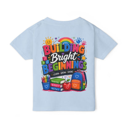Toddler T-Shirt — "Building Bright Beginnings" Back-to-School Graphic