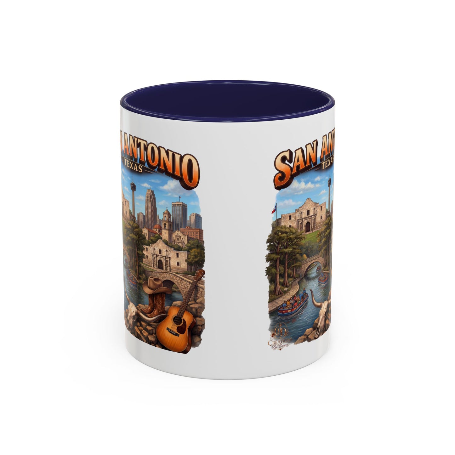 San Antonio Souvenir Coffee Mug – Texas Riverwalk Scenic Accent Mug (11/15oz)