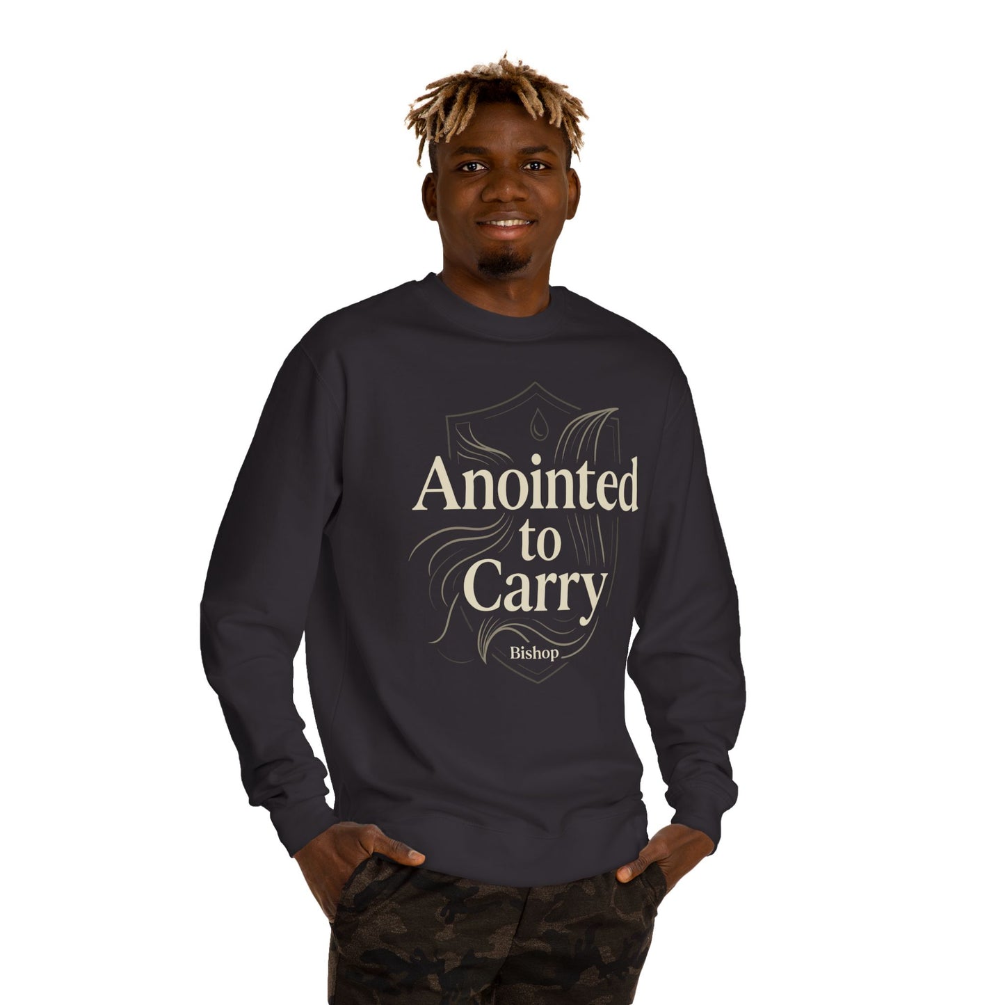 Anointed to Carry Sweatshirt — Faith-Based Bishop Crewneck