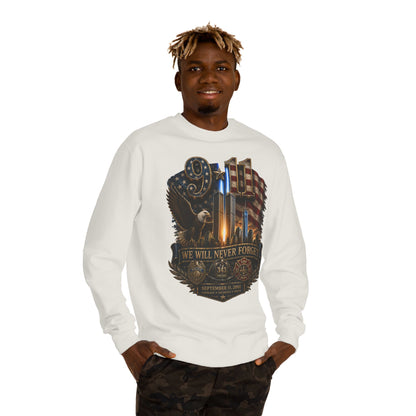 9/11 We Will Never Forget Memorial Sweatshirt