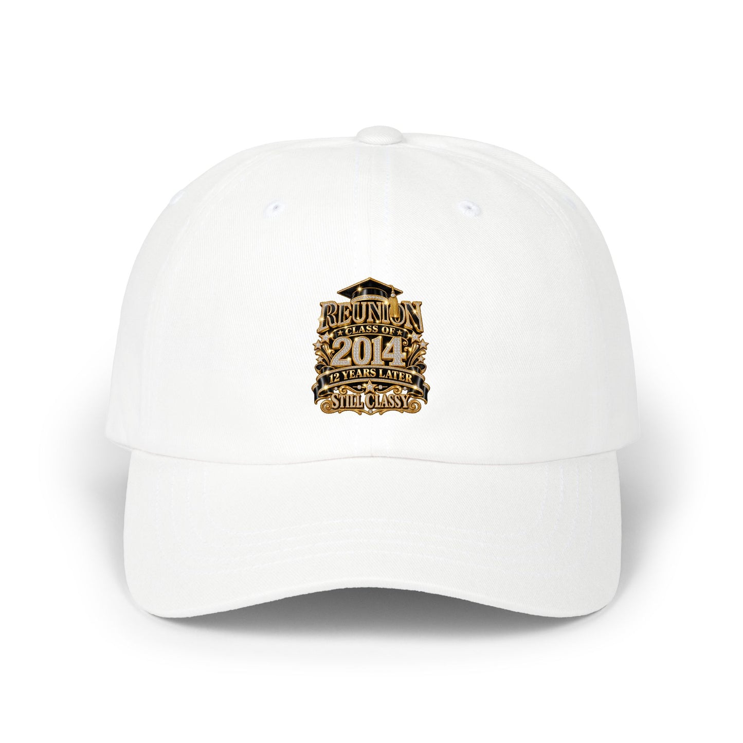 Embroidered 2014 Reunion Dad Cap — Vintage Class Badge Baseball Hat