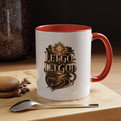 Let Go Let God Coffee Mug — Inspirational Christian Accent Mug (11/15oz)
