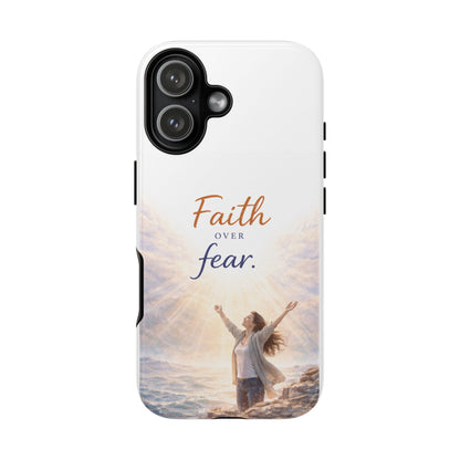 Faith Over Fear Phone Case — Inspirational Christian iPhone Cover