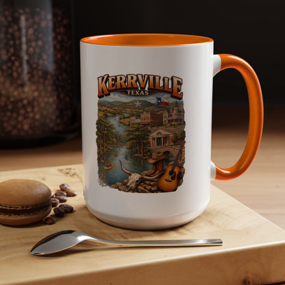 Kerrville Texas Souvenir Coffee Mug — Scenic Riverfront Design (11/15oz)