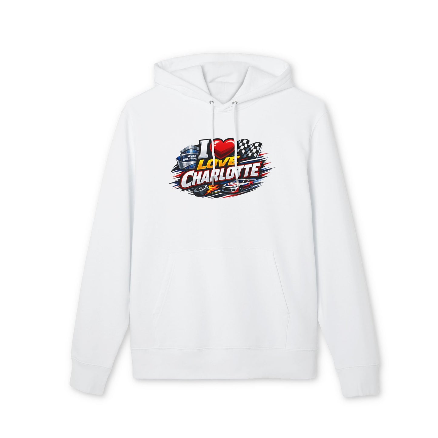 I Love Charlotte Racing Hoodie — Retro NASCAR-Inspired Pullover