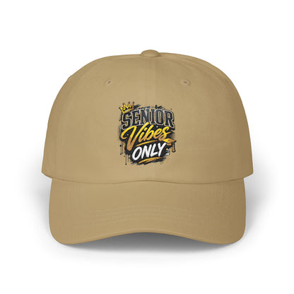 Dad Cap — "Senior Vibes Only" Embroidered Baseball Hat