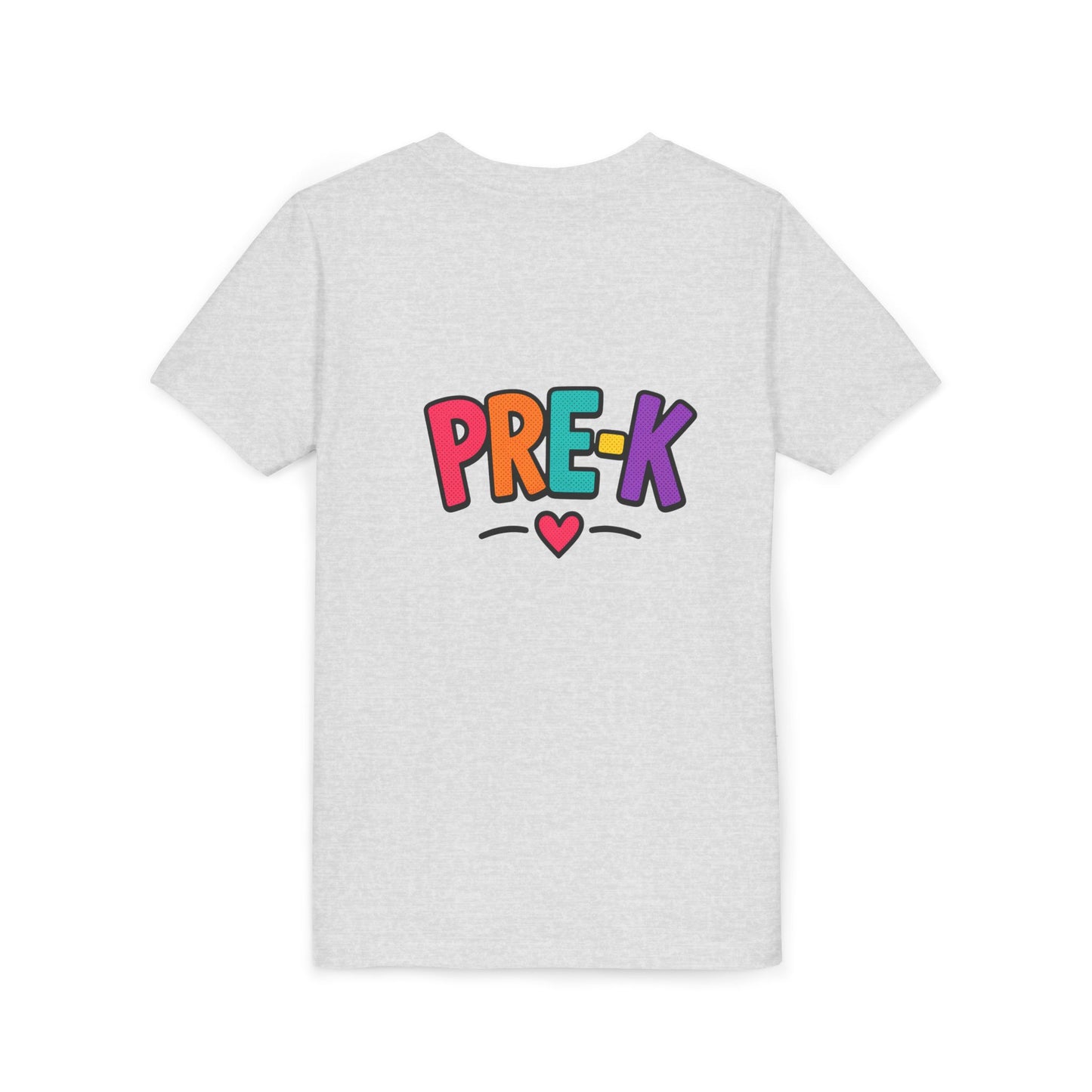 Pre-K Kids Tee — Colorful Heart Preschool Shirt for Boys & Girls