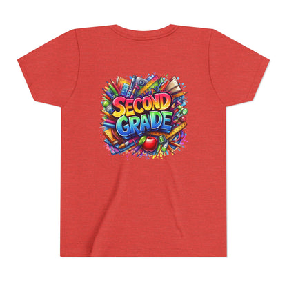 Second Grade Youth Tee — Colorful Back-to-School Kids T-Shirt