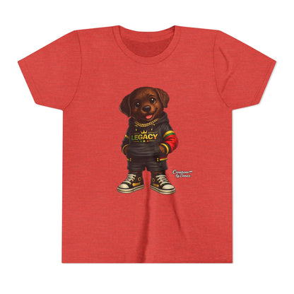 Youth Tee — Cute Rottweiler Puppy in 'Legacy' Hoodie Kids T‑Shirt