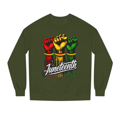 Juneteenth Fist Sweatshirt – Black Power Red Yellow Green Pride Crewneck