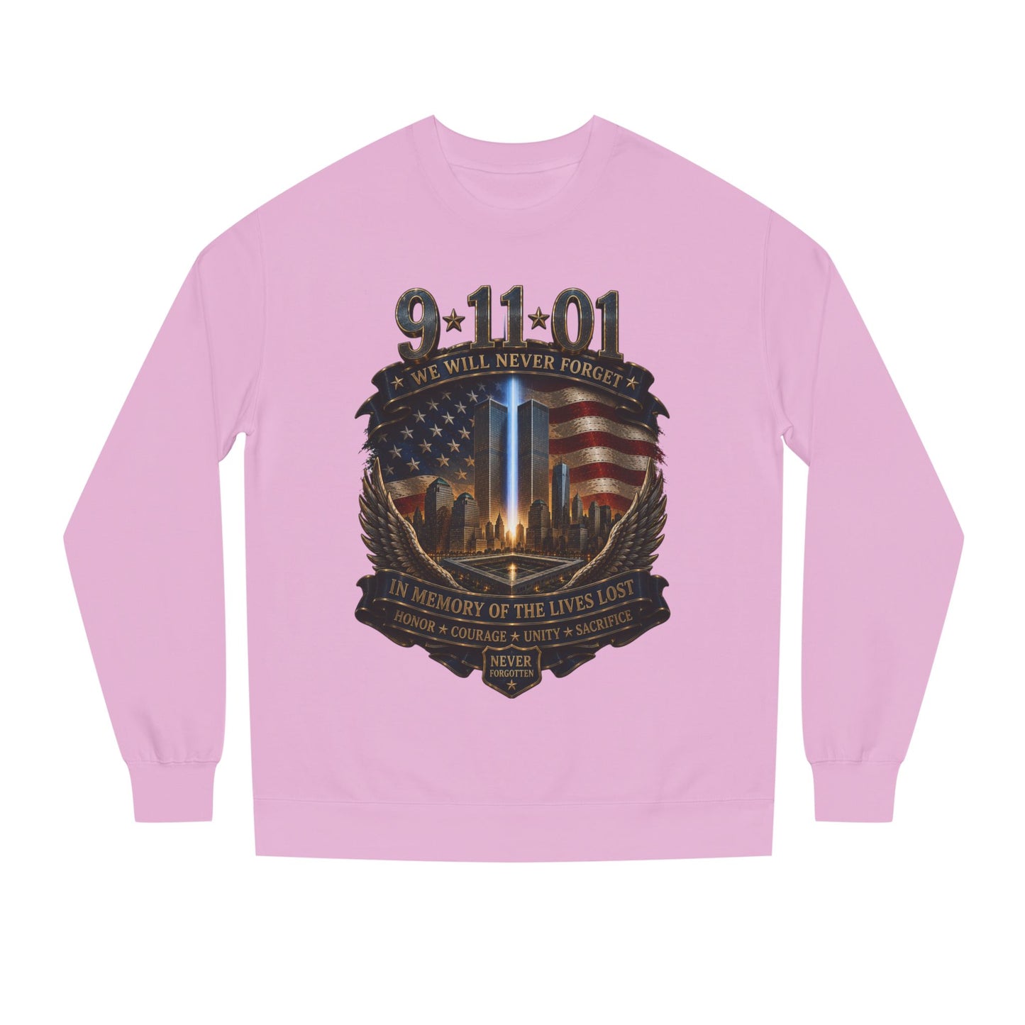 9/11 Never Forget Memorial Sweatshirt – In Memory of the Lives Lost