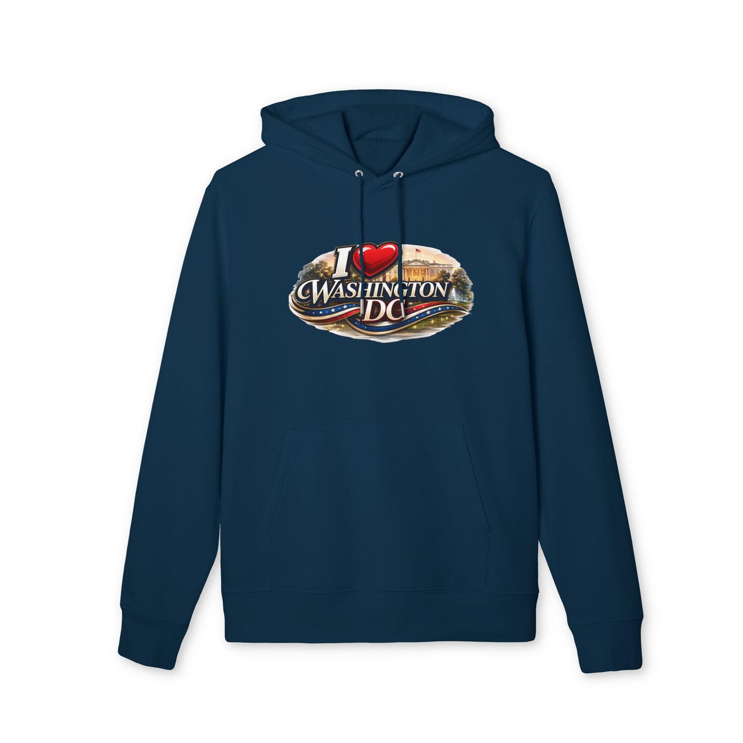 Washington DC Hoodie - "I  Washington DC" Tourist Sweatshirt, Capital Landmark Travel Souvenir