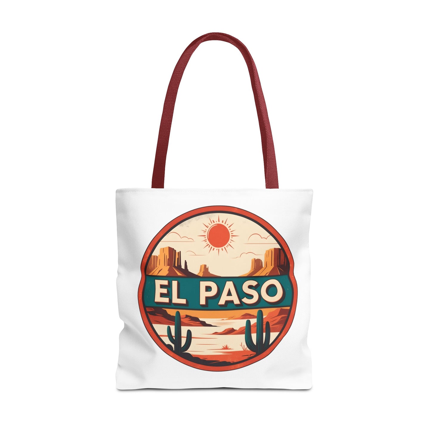 El Paso Desert Sunset Tote Bag — Vintage Southwestern Travel Canvas Tote