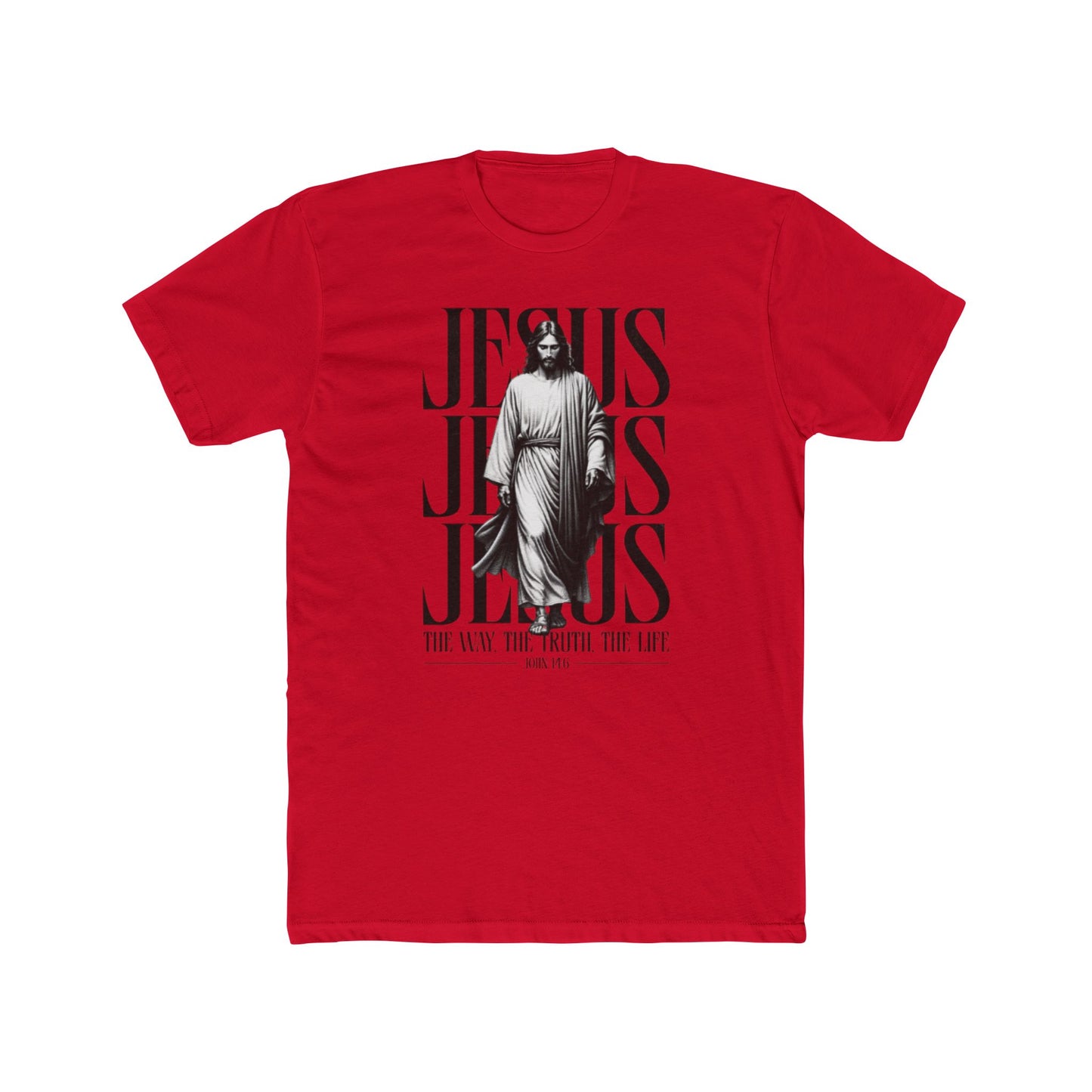 Jesus Typography Graphic Tee — "The Way The Truth The Life" Christian T‑Shirt