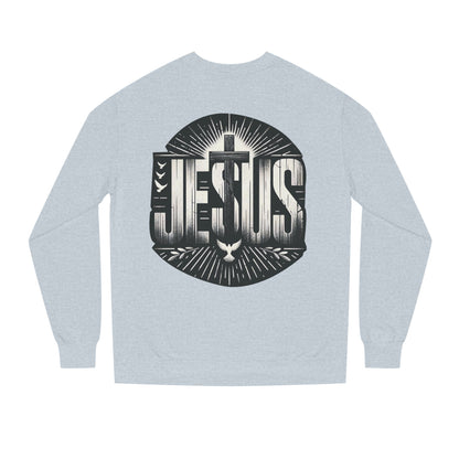 Jesus Graphic Sweatshirt — Vintage Cross & Dove Christian Crewneck