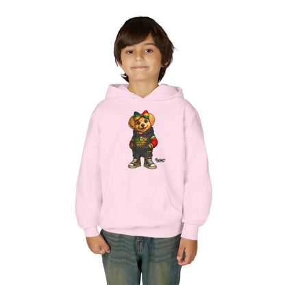Youth Hoodie — Rasta Bear "Black History Greatness" Kids Pullover