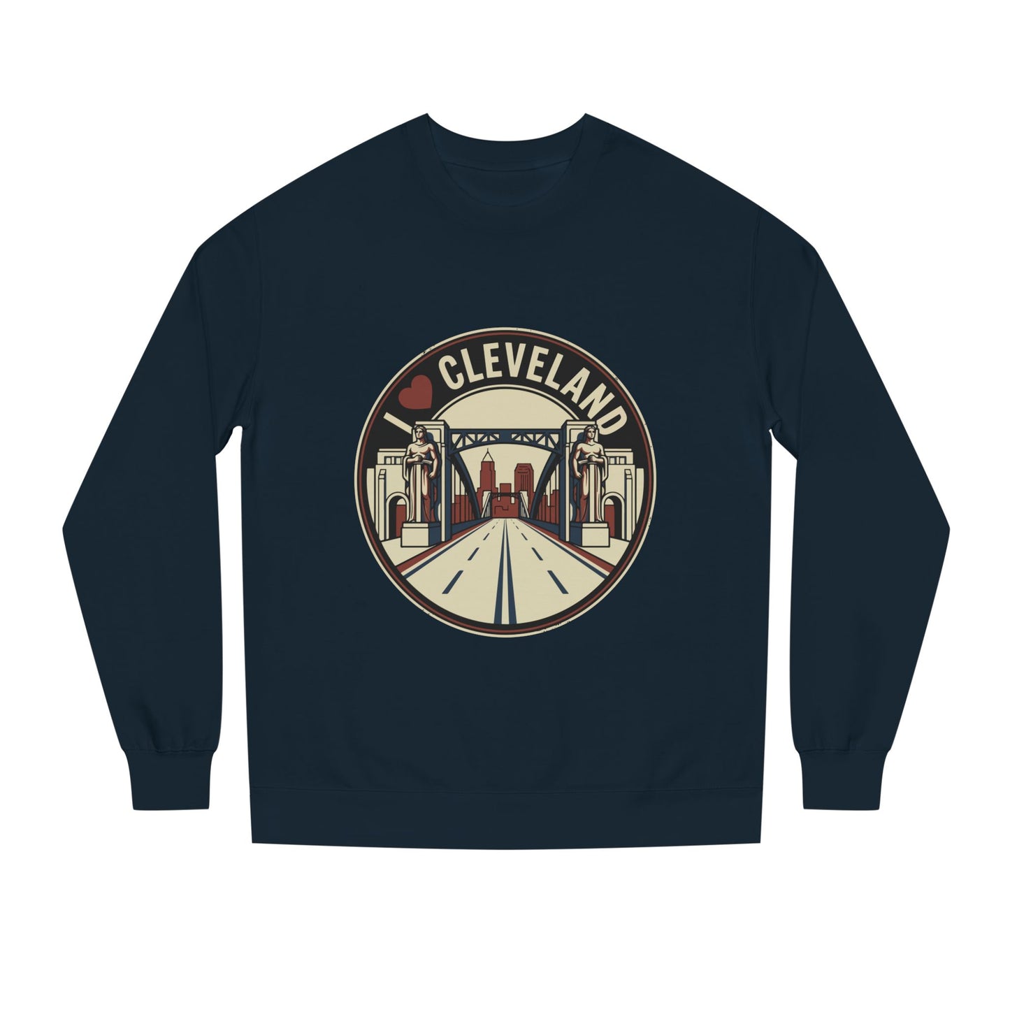 Cleveland Skyline Sweatshirt — I  Cleveland Retro City Crewneck