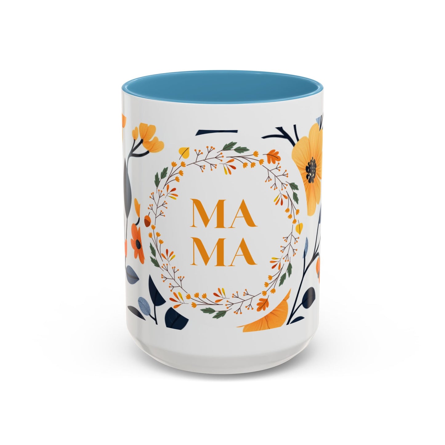 Mama Floral Accent Coffee Mug — Yellow Flower Mother's Day Gift (11/15oz)