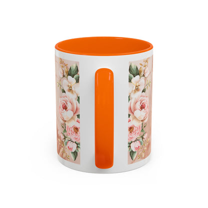 Mother's Heart Floral Accent Coffee Mug – “A Mother's Heart…Where Love Speaks the Loudest” (11/15oz)