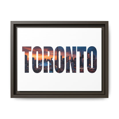 Toronto Cityscape Matte Canvas Framed Wall Art
