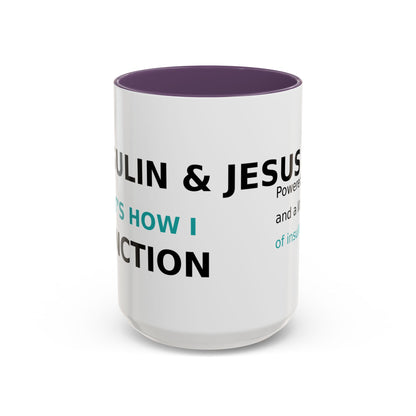 Christian Diabetes Coffee Mug – "Powered by Faith and a Little Bit of Insulin" Accent Mug (11/15oz)