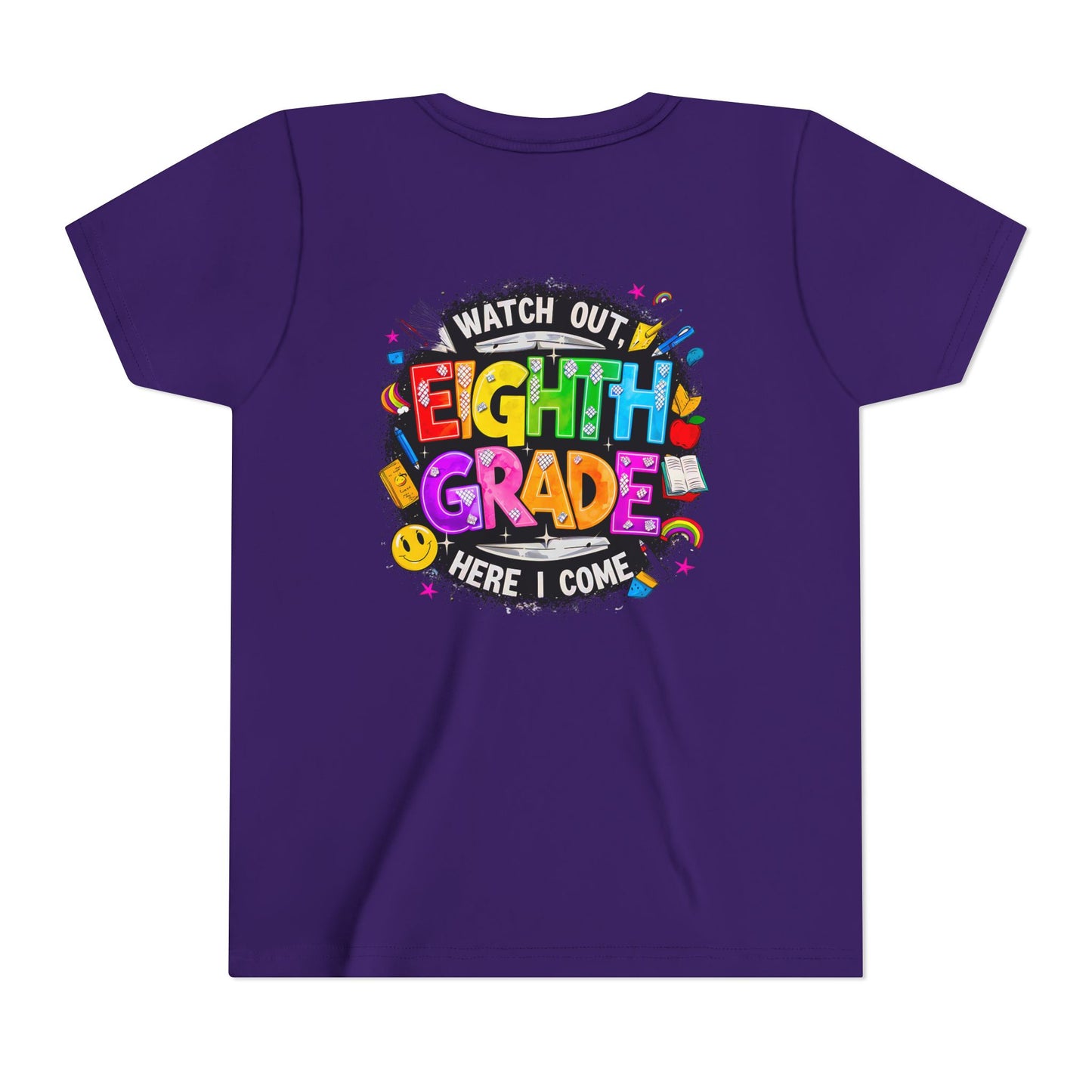 Eighth Grade Kids T‑Shirt — "Watch Out, Eighth Grade Here I Come" Back-to-School Tee
