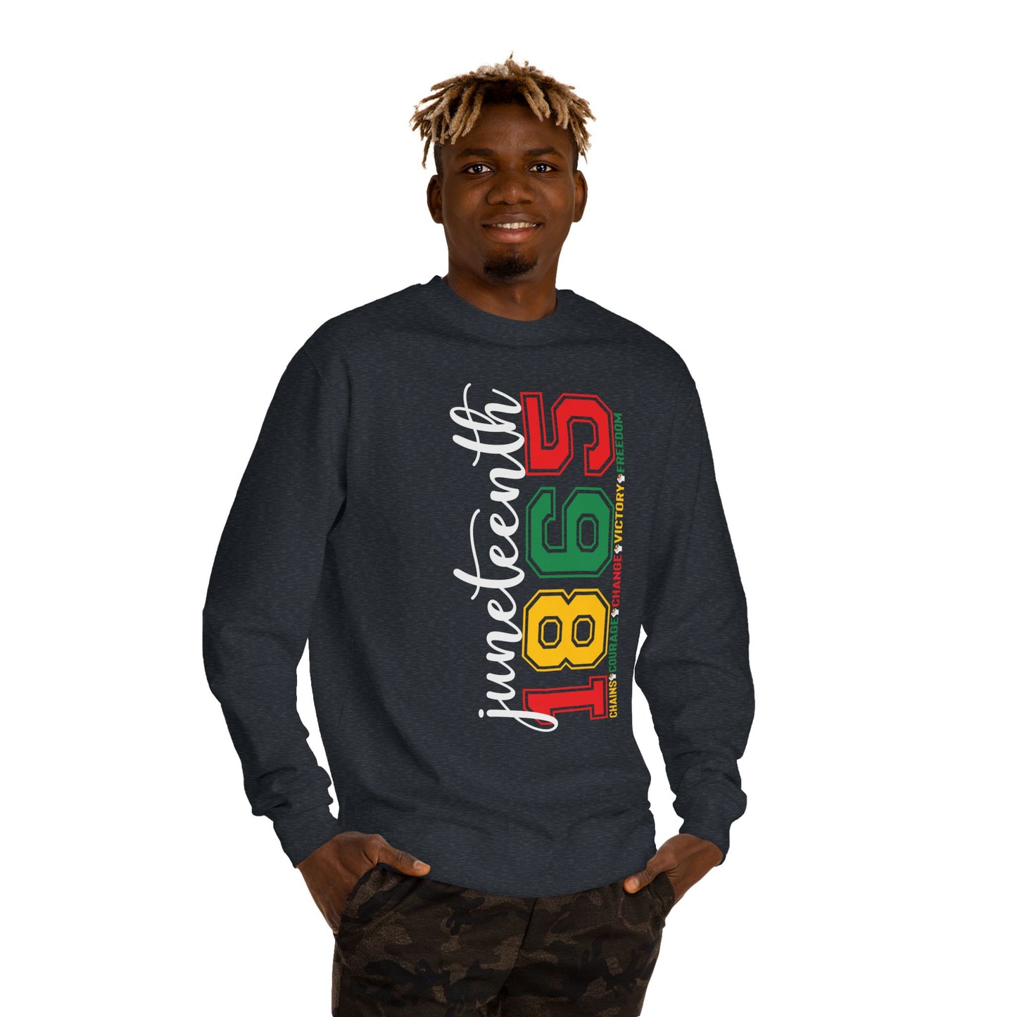 Juneteenth 1865 Crewneck Sweatshirt – Black Liberation Pride Graphic