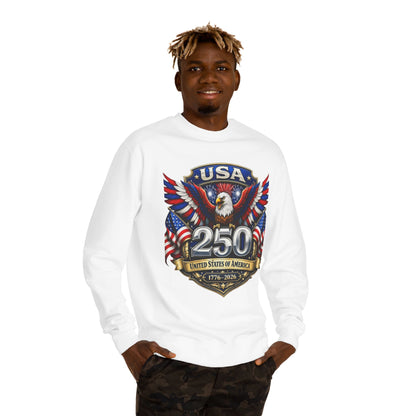 USA 250th Anniversary Sweatshirt — Patriotic Eagle 1776–2026 Crewneck
