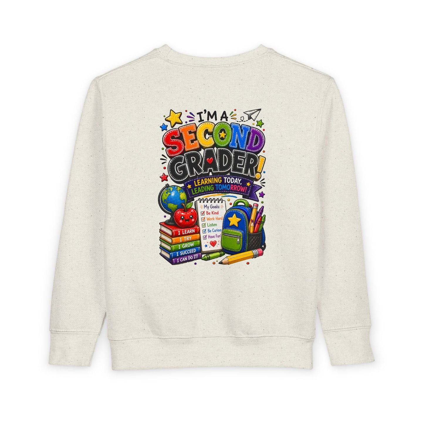 I'm a Second Grader Toddler Sweatshirt — Cute Back-to-School Kids Crewneck