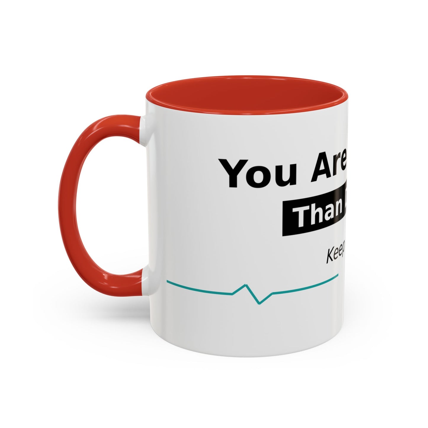 You Are Stronger Than Diabetes Accent Coffee Mug — Keep Fighting Inspirational Tea Cup