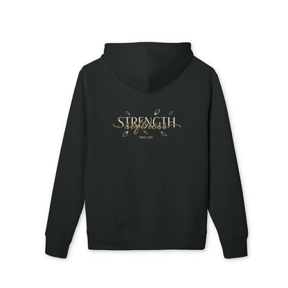 Strength & Grace Hoodie — Inspirational Floral Graphic Sweatshirt