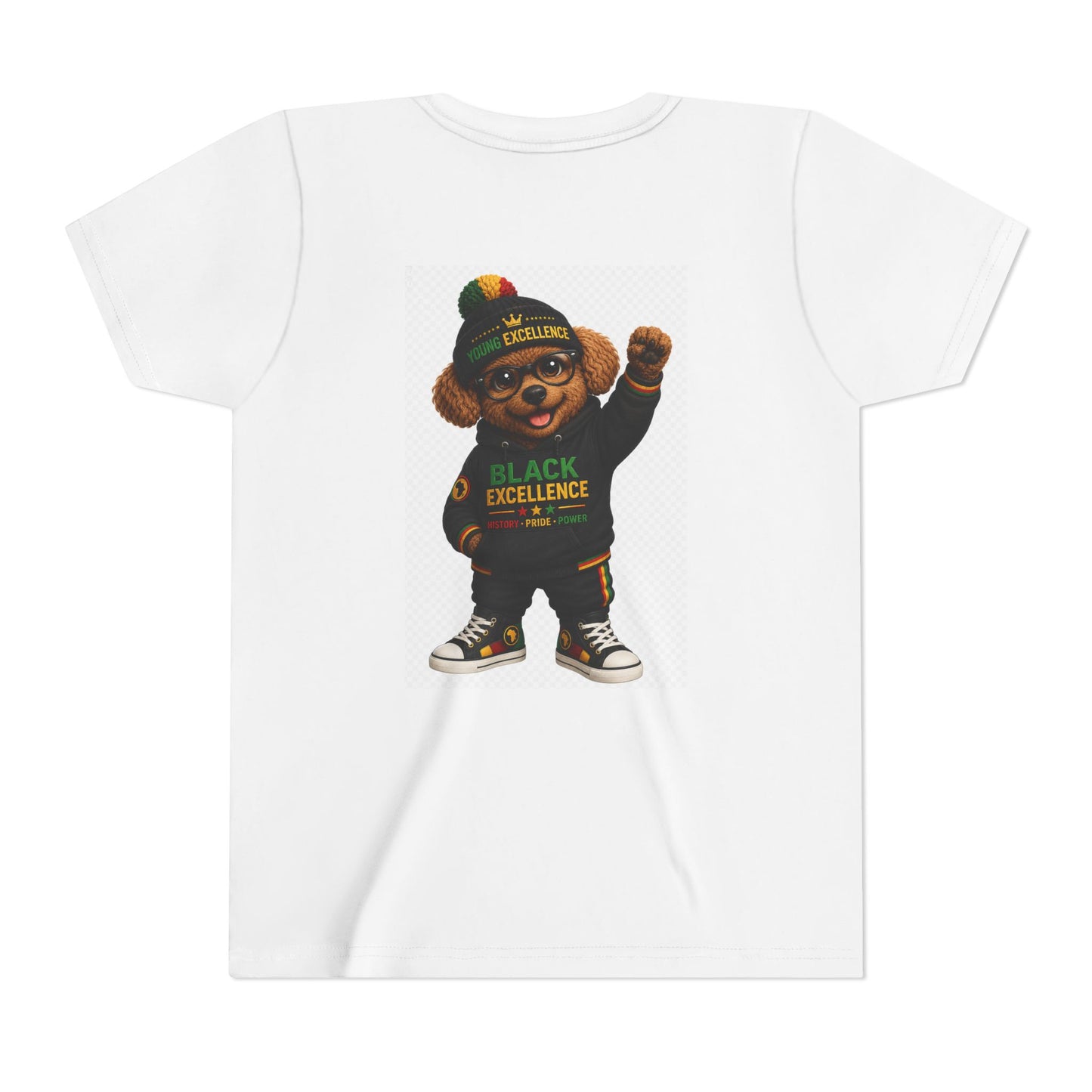 Youth Tee — 'Black Excellence' Teddy Bear Kids T-Shirt