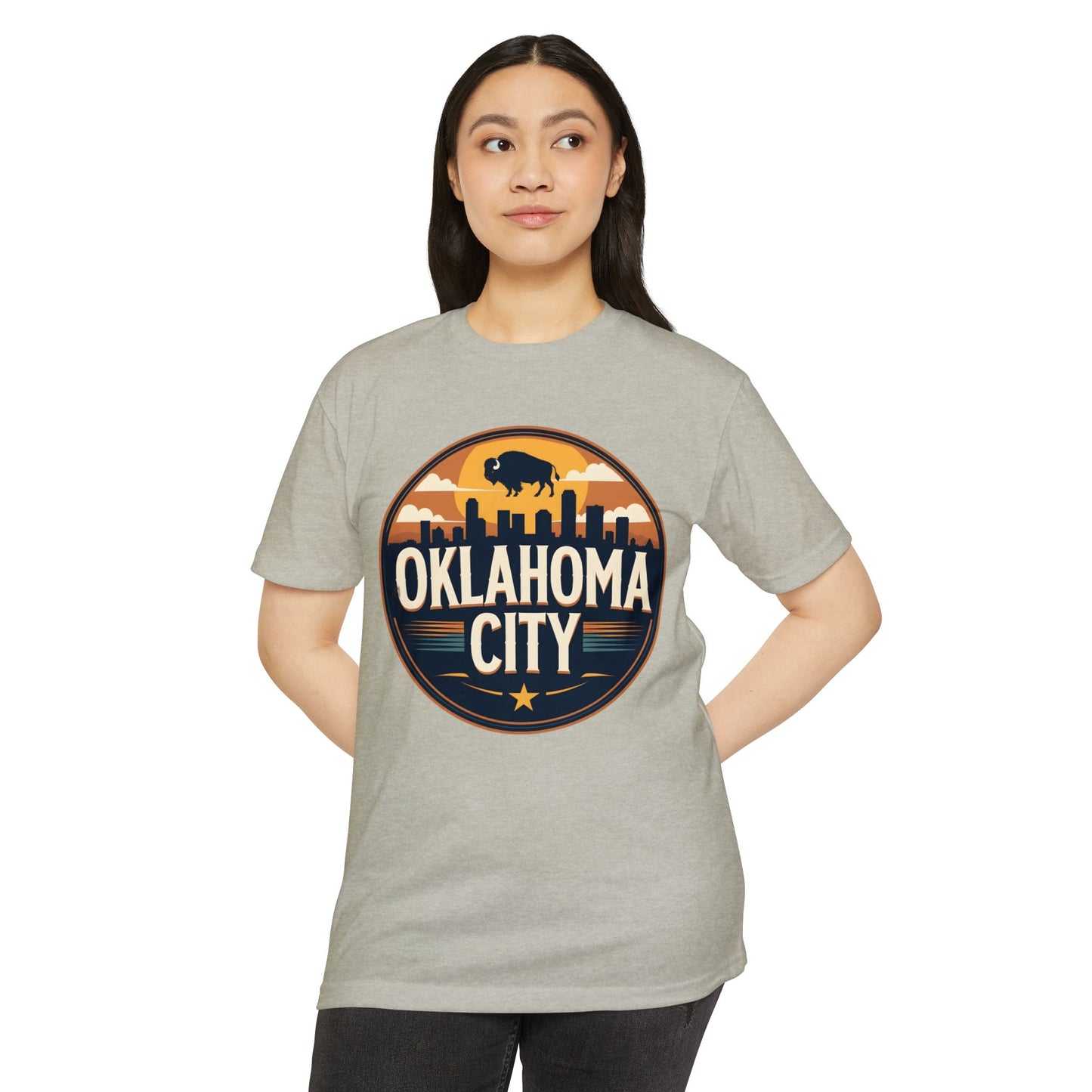 Oklahoma City Skyline Buffalo Graphic T-Shirt