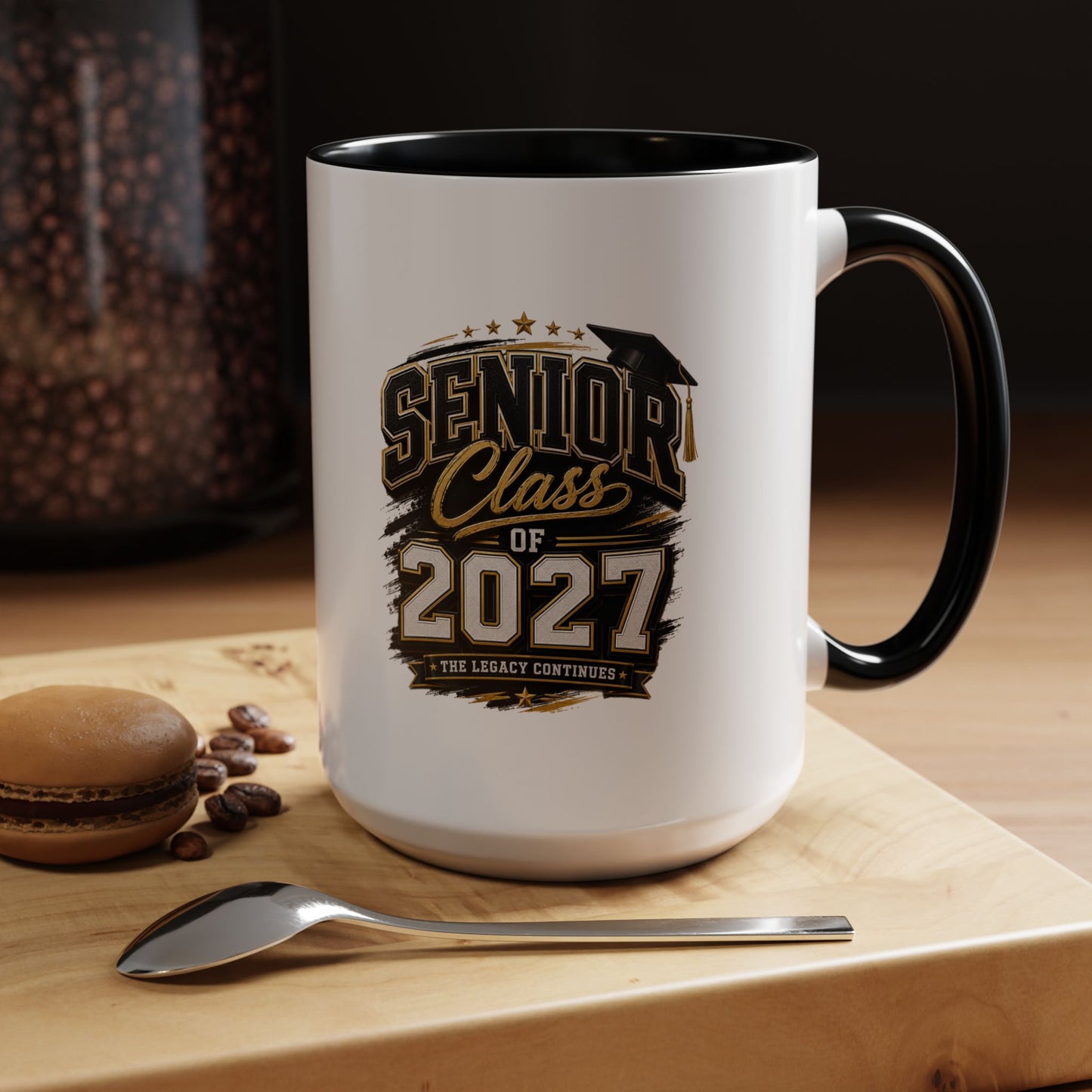 Senior Class of 2027 Accent Coffee Mug — Graduation Gift
