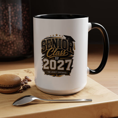 Senior Class of 2027 Accent Coffee Mug — Graduation Gift