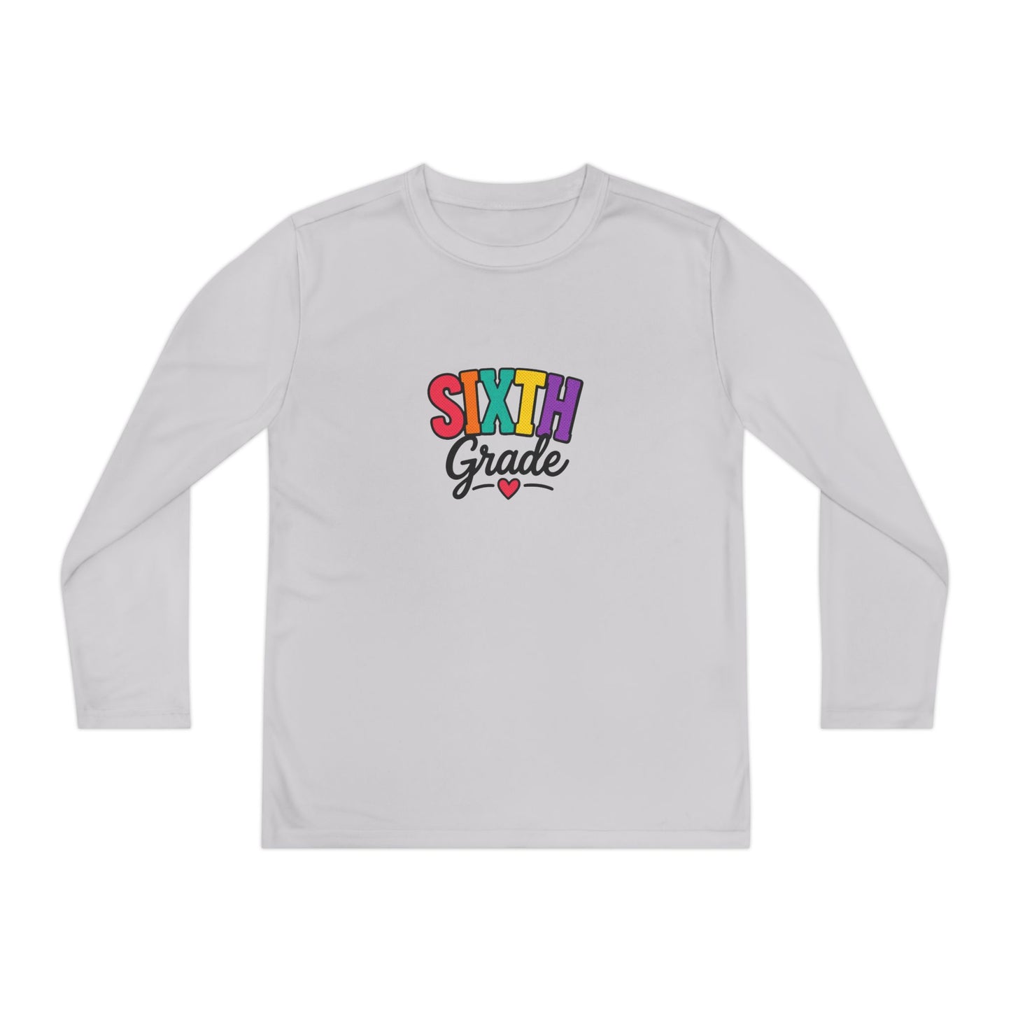 Sixth Grade Youth Long Sleeve Tee - Colorful Back-to-School Shirt