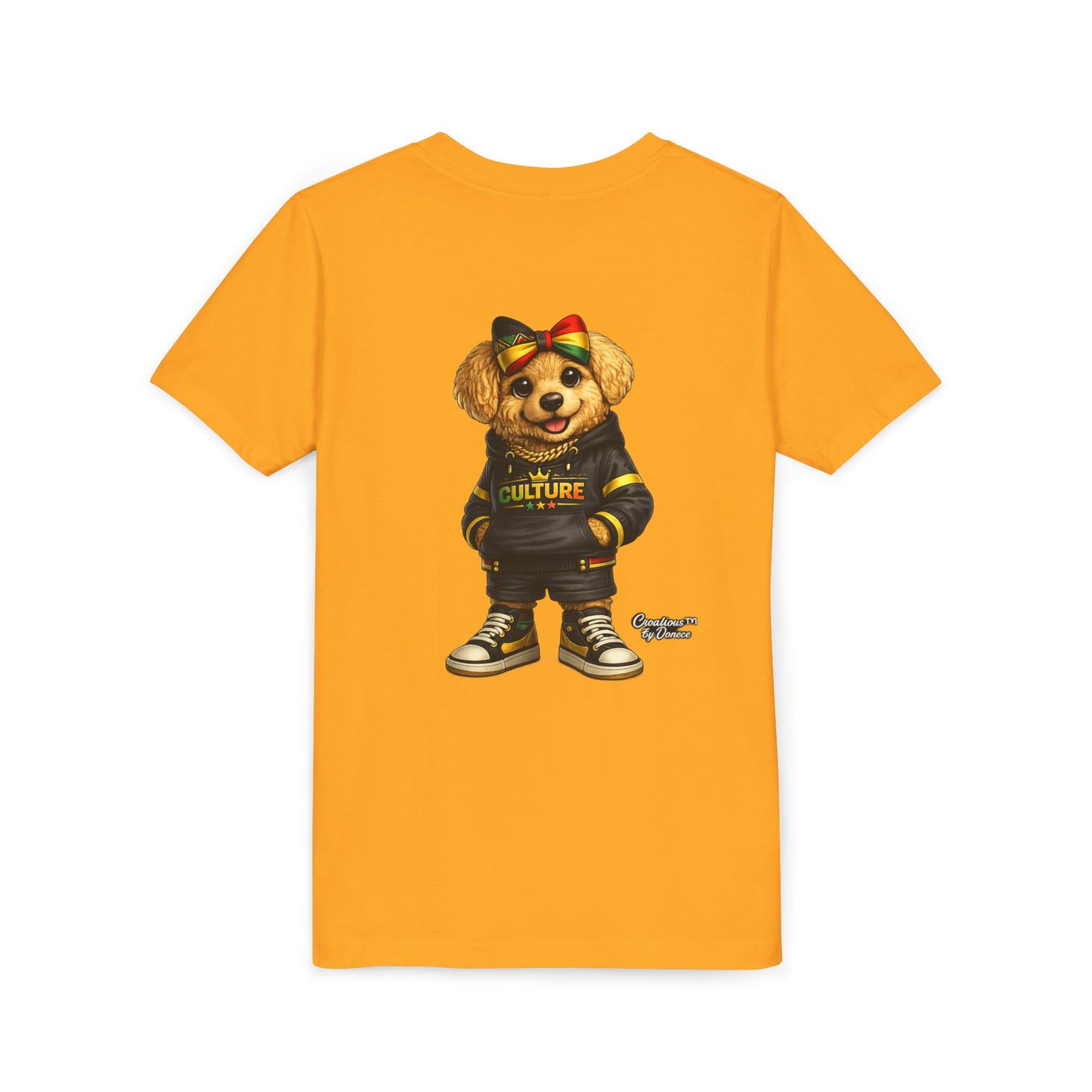 Youth Tee — Cute Rasta Bear "Culture" Graphic Kids T-Shirt