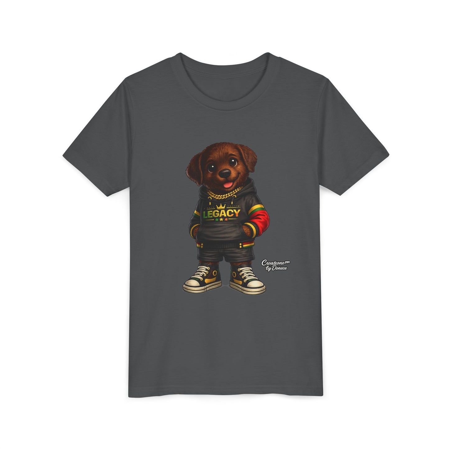 Youth Tee — Cute Rottweiler Puppy in 'Legacy' Hoodie Kids T‑Shirt